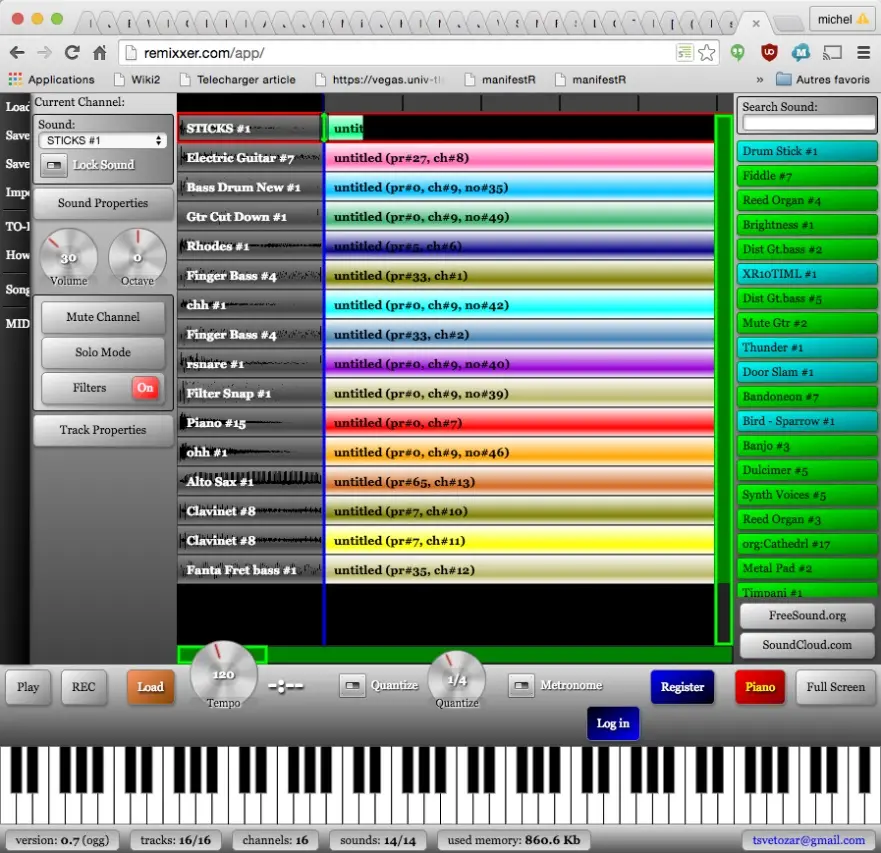 The remixer DAW workstation, a typical screenshot of a DAW with tracks, mix table etc.
