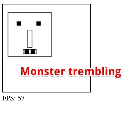 Screenshot of a trembling monster in a 60 f/s animation.