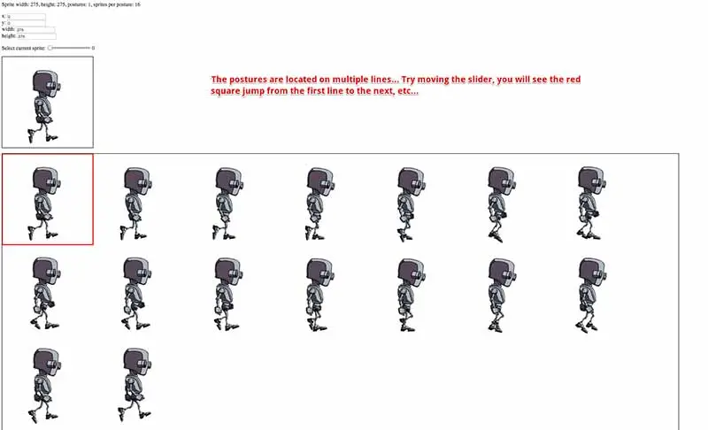 Same example but with the robot spritesheet.